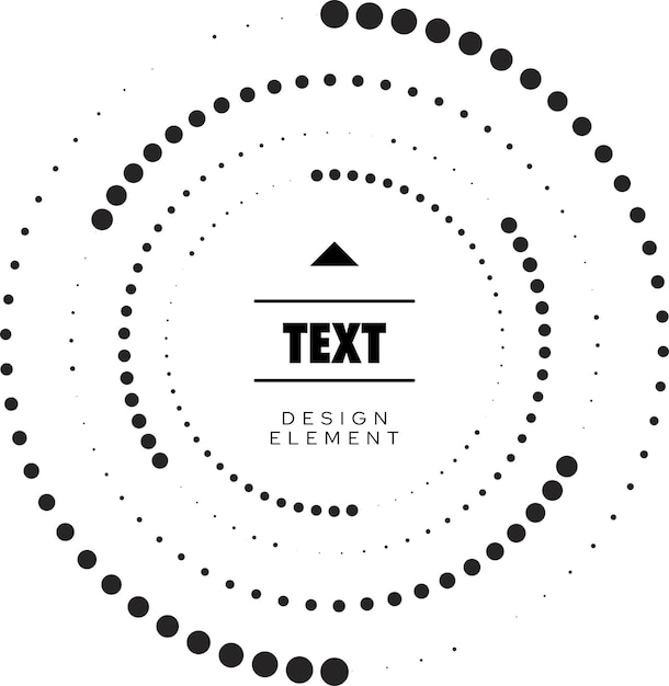Vetor modelo de texto de logotipo de banner em espiral de círculos