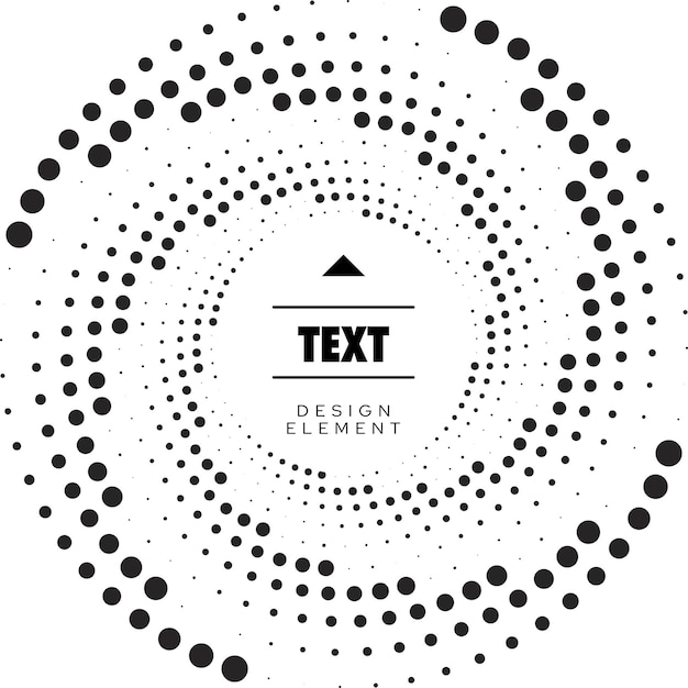modelo de texto de logotipo de banner em espiral de círculos