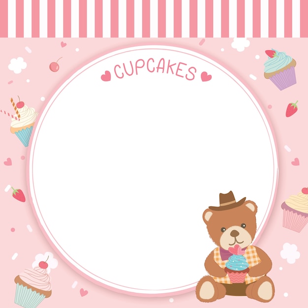 Modelo de urso de cupcake