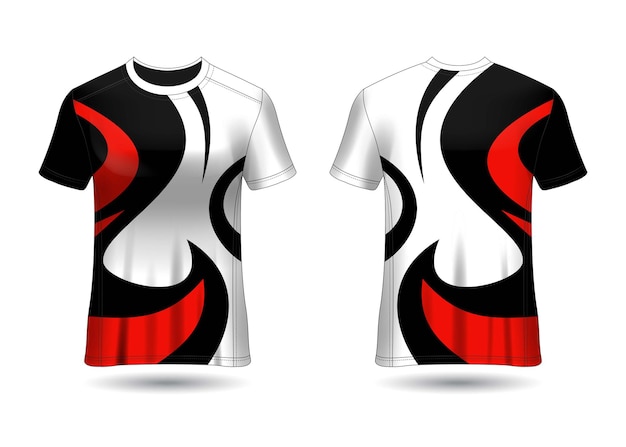 Modelo de vetor de design de camisa de corrida esportiva