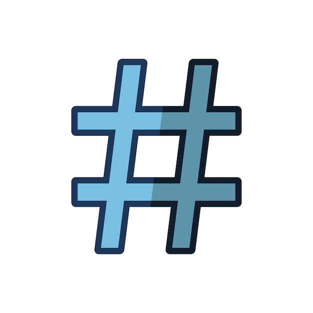 modelo de vetor de design de ícone de hash tag