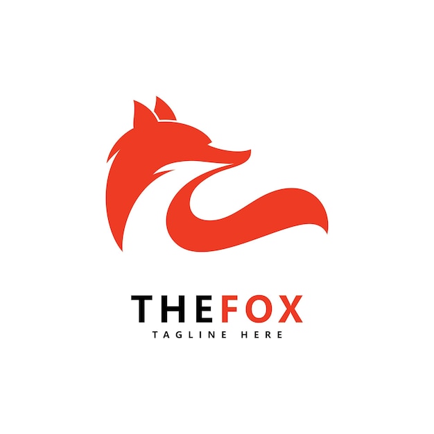 Modelo de vetor de design de ícone de logotipo Fox