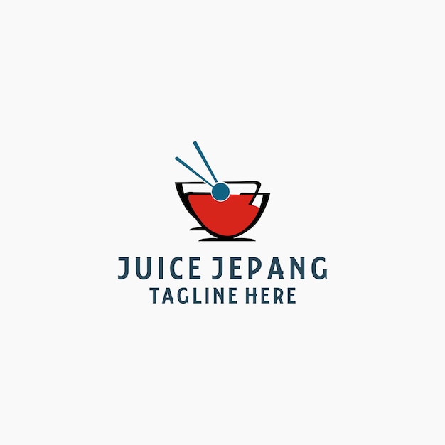 Modelo de vetor de design de ícone de logotipo juice jepang