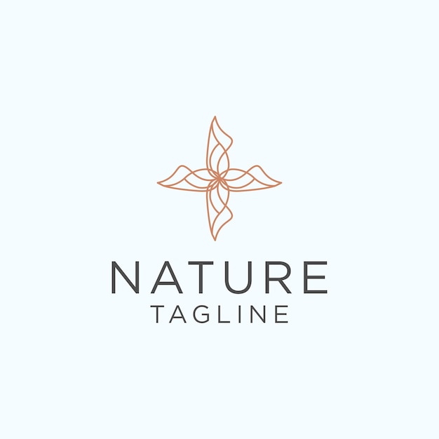 Modelo de vetor de design de ícone de logotipo nature
