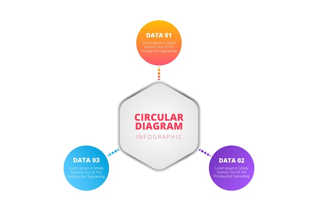 Modelo de vetor de design de infográfico de diagrama circular