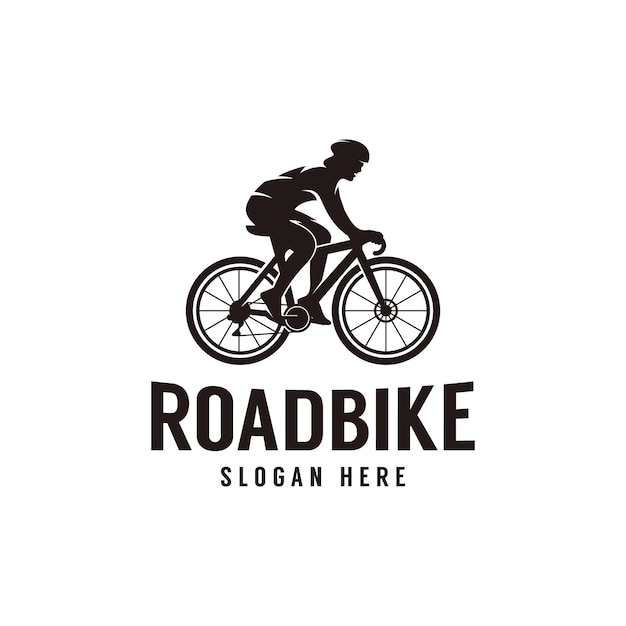 Modelo de vetor de design de logotipo de bicicleta de estrada