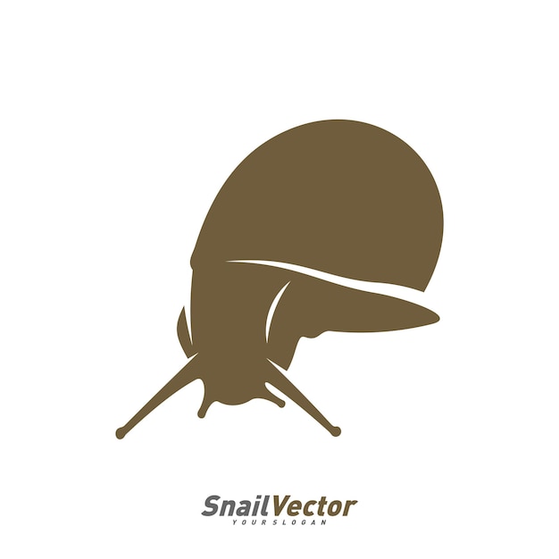 Modelo de vetor de design de logotipo de caracol silhueta de ilustração de design de caracol