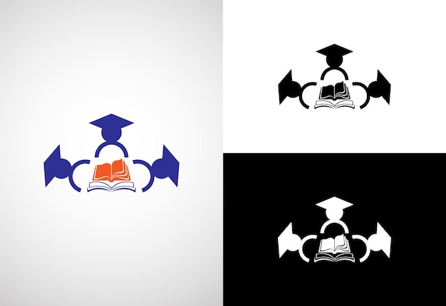 Modelo de vetor de design de logotipo de educação ilustração de vetor de logotipo de educação e formatura