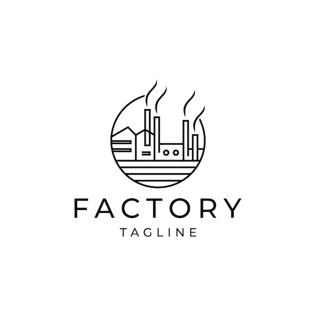 Vetor modelo de vetor de design de logotipo de fábrica