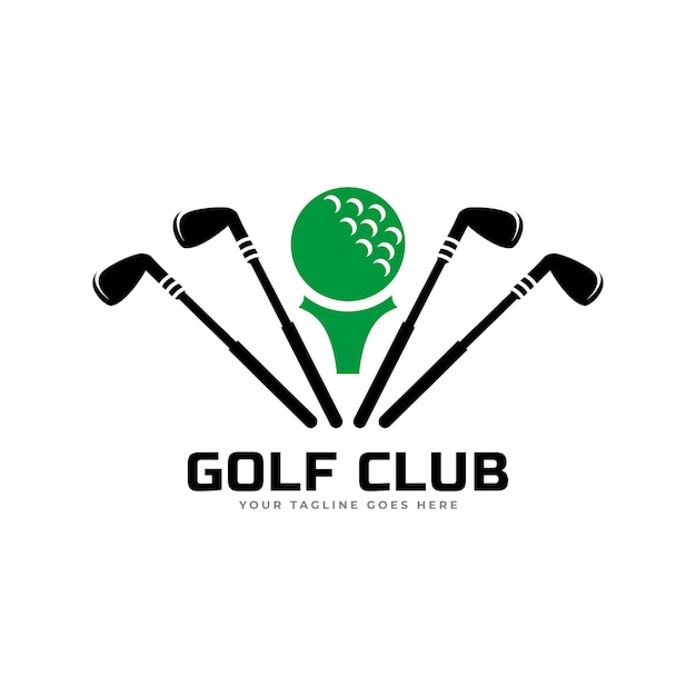 Modelo de vetor de design de logotipo de golfe, rótulo vetorial de golfe, logotipo de campeonato de golfe, ilustração.