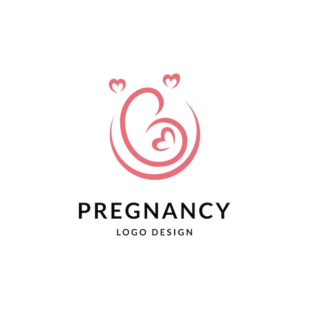 Vetor modelo de vetor de design de logotipo de gravidez