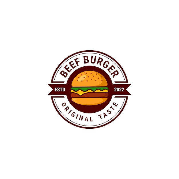 Vetor modelo de vetor de design de logotipo de hambúrgueres