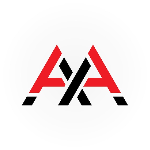 Modelo de vetor de design de logotipo de letras iniciais axa