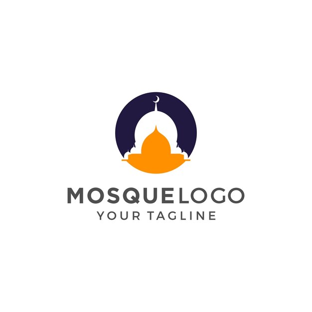 Vetor modelo de vetor de design de logotipo de mesquita