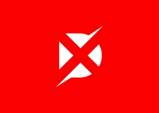 Vetor modelo de vetor de design de logotipo de monograma letra dx