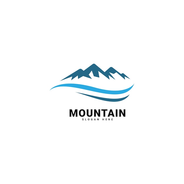 Modelo de vetor de design de logotipo de montanhas