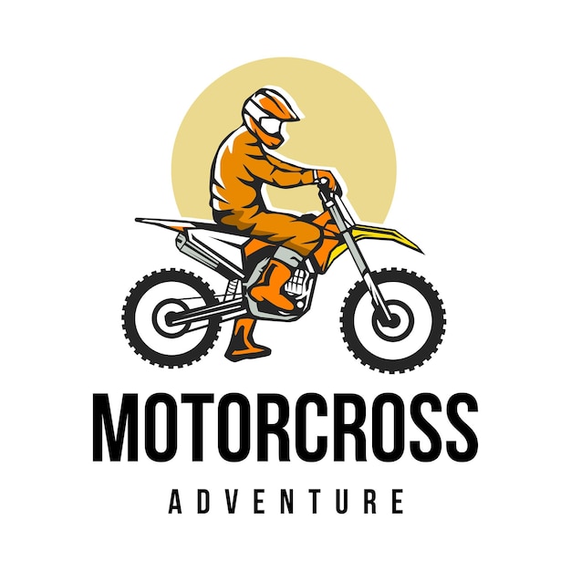 Modelo de vetor de design de logotipo de motocross