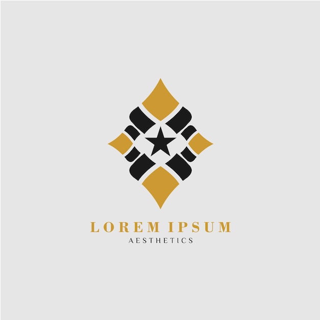 Modelo de vetor de design de logotipo de ornamento abstrato