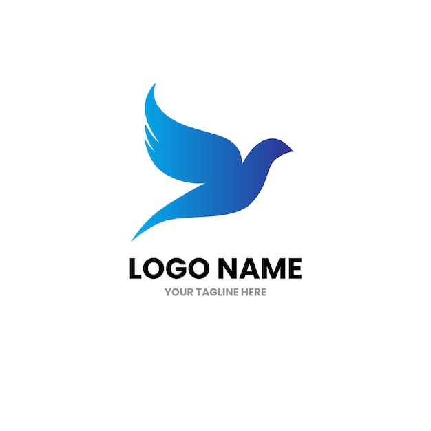 Modelo de vetor de design de logotipo de pomba