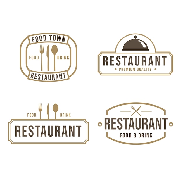 Vetor modelo de vetor de design de logotipo de restaurante