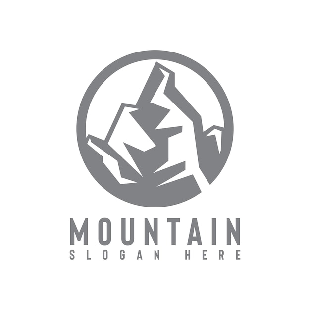 Modelo de vetor de design de logotipo de símbolo criativo de montanha