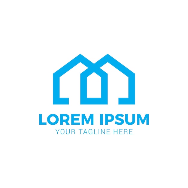 Modelo de vetor de design de logotipo imobiliário