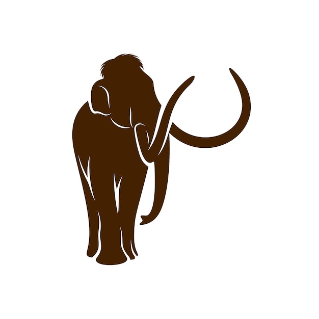 Modelo de vetor de design de logotipo mammott silhueta de ilustração de design mammott