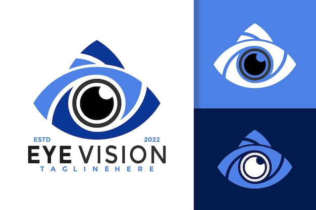 Vetor modelo de vetor de design de logotipo moderno de visão ocular