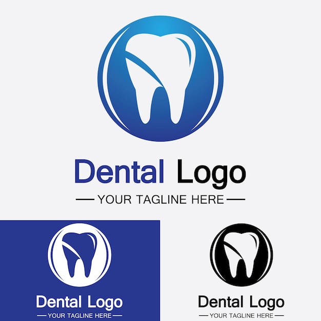 Modelo de vetor de design de logotipo odontológico logotipo de dentista criativo logotipo de vetor de clínica odontológica