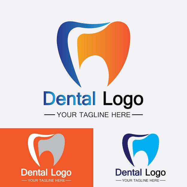 Modelo de vetor de design de logotipo odontológico logotipo de dentista criativo logotipo de vetor de clínica odontológica