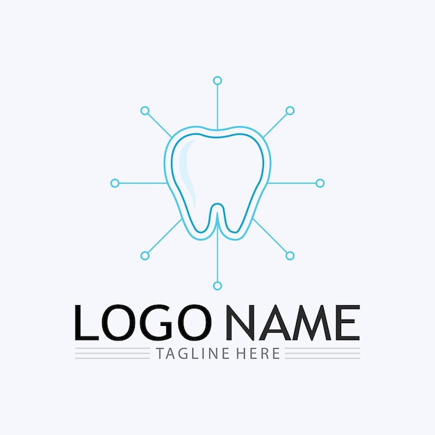 Modelo de vetor de design de logotipo odontológico logotipo de dentista criativo logotipo de vetor de clínica odontológica