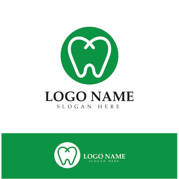 Modelo de vetor de design de logotipo odontológico logotipo de dentista criativo logotipo de vetor de clínica odontológica