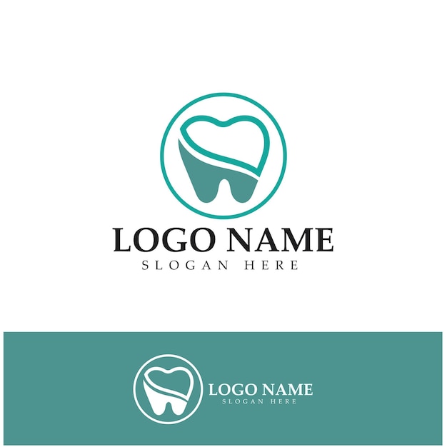 Modelo de vetor de design de logotipo odontológico logotipo de dentista criativo logotipo de vetor de clínica odontológica