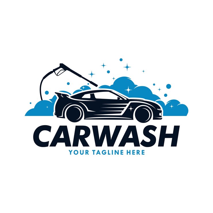 Modelo de vetor de design de logotipo para lavagem de carros