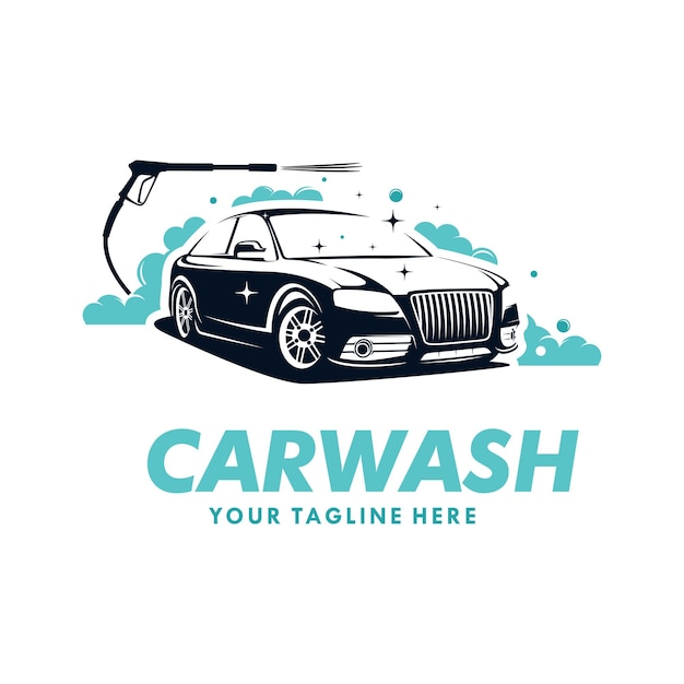 Modelo de vetor de design de logotipo para lavagem de carros