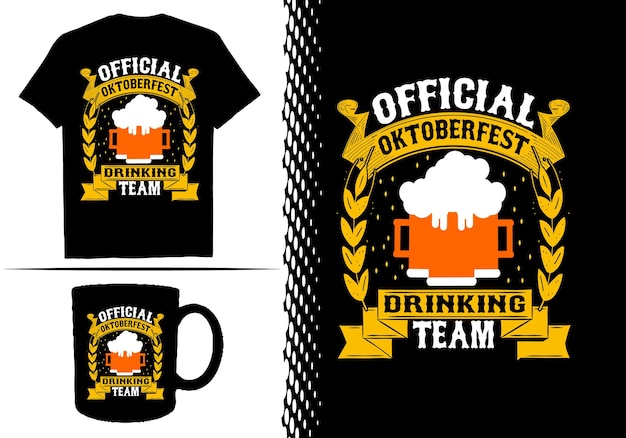 Vetor modelo de vetor de design de t-shirt oktoberfest.