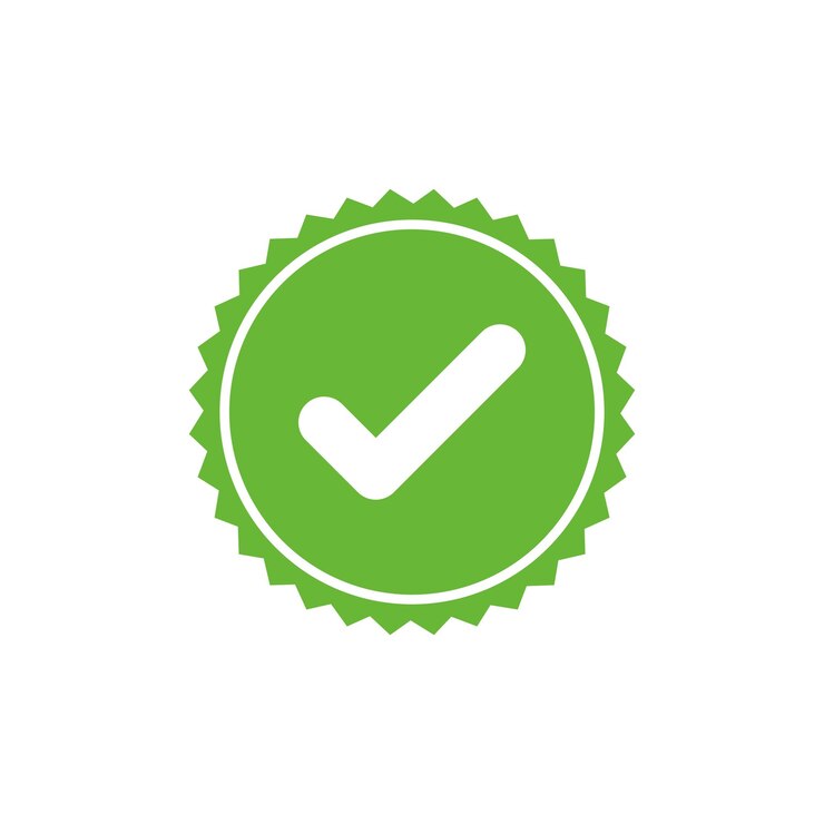 Vetor modelo de vetor de distintivo de círculo de lista de verificação de marca