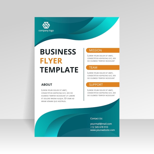Vetor modelo de vetor de folheto de negócios design a4 abstrato moderno para apresentação corporativa de pôster de brochura