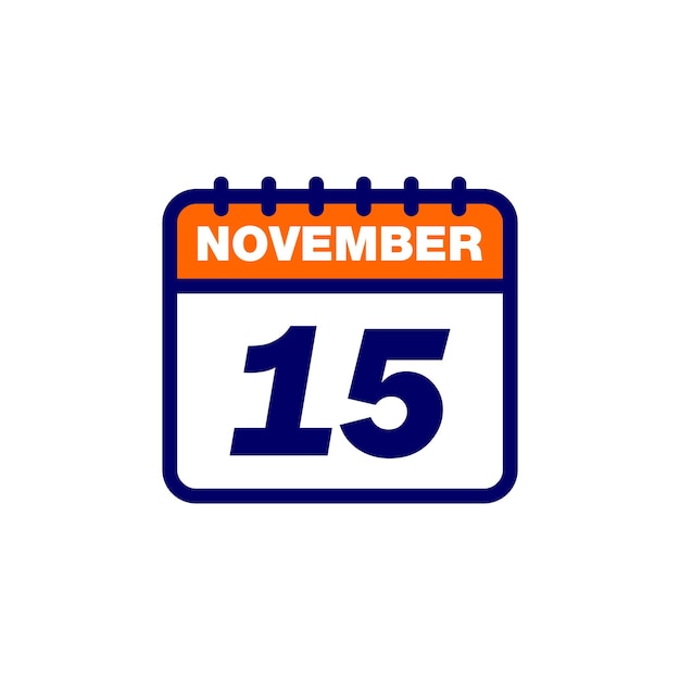 Modelo de vetor de ícone de calendário de novembro