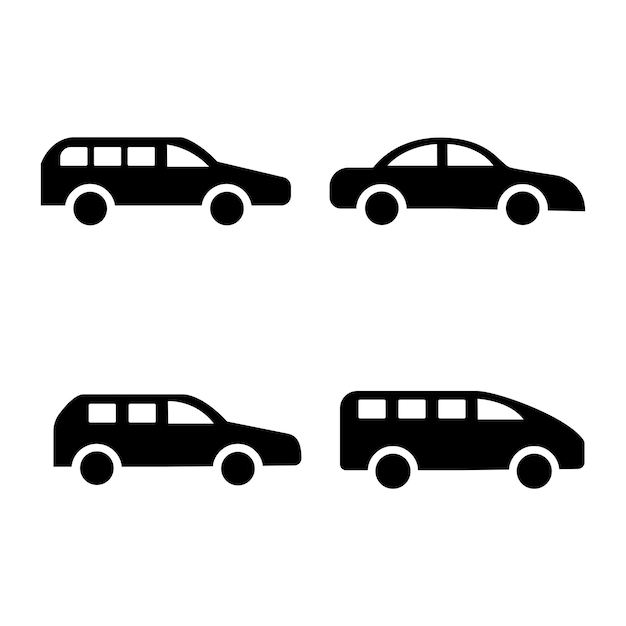 modelo de vetor de ícone de carro logotipo coleção de tendência design plano