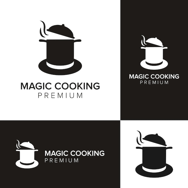 Modelo de vetor de ícone de logotipo de culinária mágica