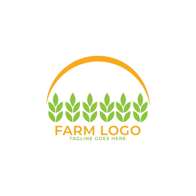 Vetor modelo de vetor de ícone de logotipo de fazenda