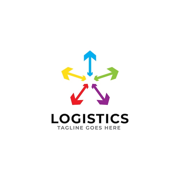 Modelo de vetor de ícone de logotipo de logística