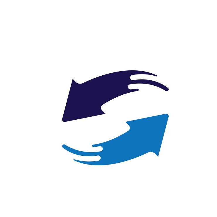 Vetor modelo de vetor de ícone de logotipo de seta