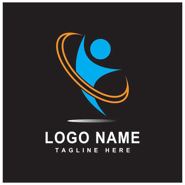 Modelo de vetor de ilustração de logotipo de DNA