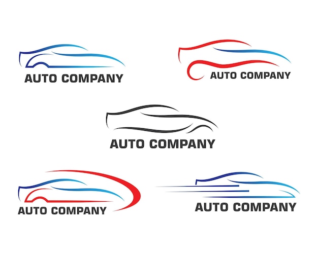 Modelo de vetor de ilustração de logotipo de ícone de carros