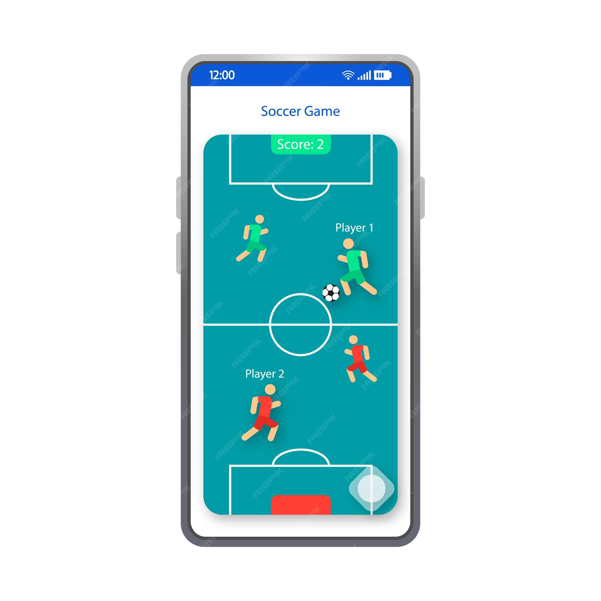 Aplicativo de notificação de gol de jogo de futebol ilustração em vetor