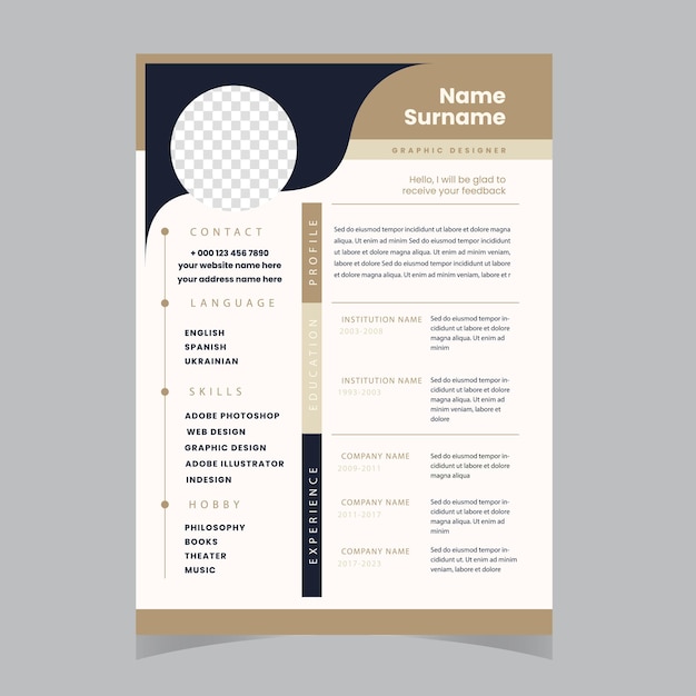 Modelo de vetor de layout de carta de apresentação e currículo moderno limpo para aplicações de trabalho de negócios Minimalis