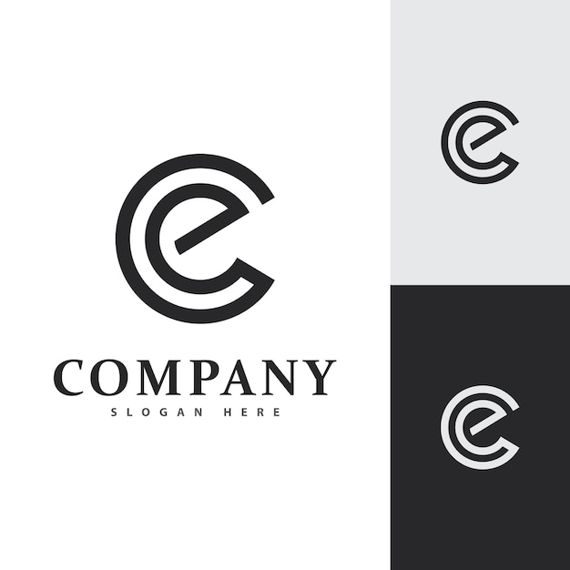 Modelo de vetor de logotipo c inicial resumo letra c logotipo da empresa marcas logotipo ilustração vetorial