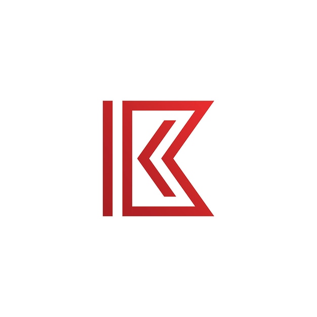 Modelo de vetor de logotipo da letra k design criativo do logotipo inicial da letra k